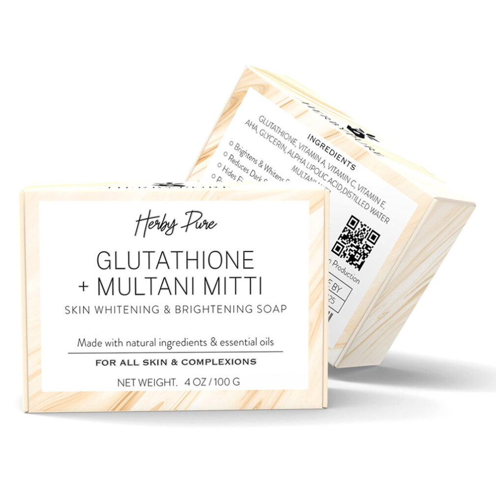 Glutathione + Multani Mitti Skin Whitening Soap - Herby Pure